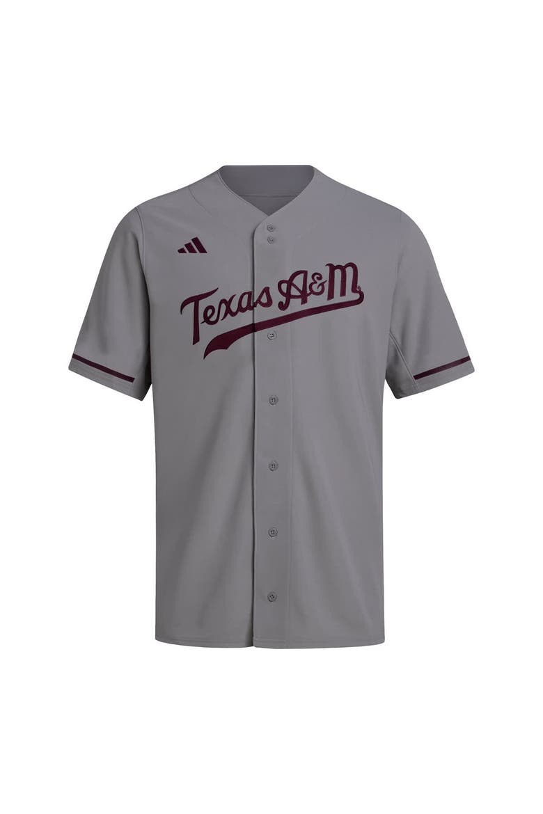 Men's adidas  Gray Texas A&M Aggies Replica Baseball Jersey, Alternate, color, Gray