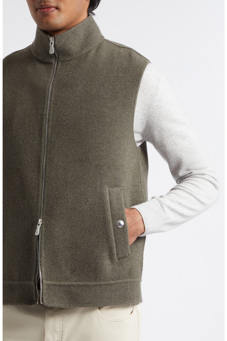 Full Zip Wool Gilet, Alternate, color, 80 CLAY