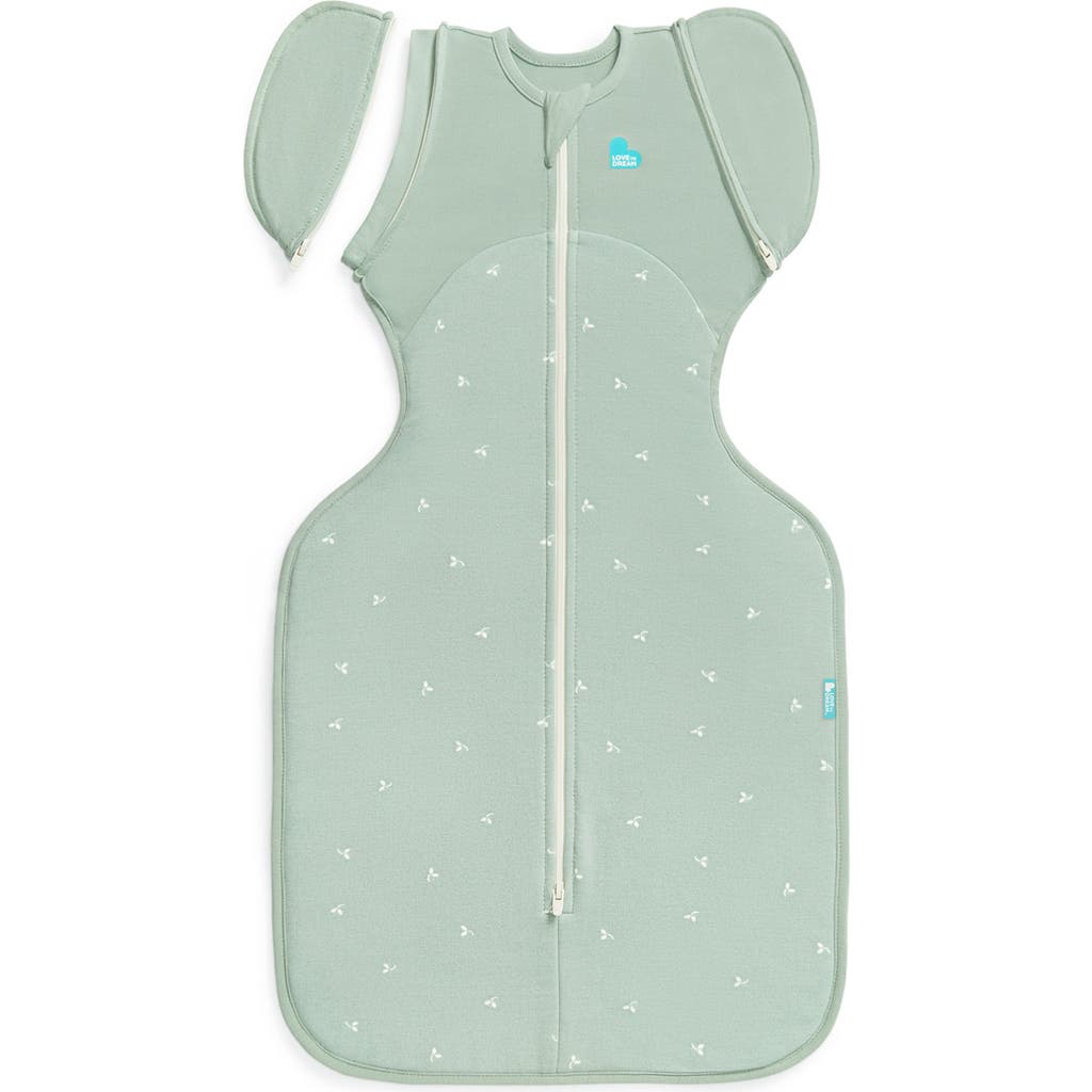 LOVE TO DREAM Swaddle Up™ 1.0 TOG Stretch Cotton Fleece Swaddle in Olive  product