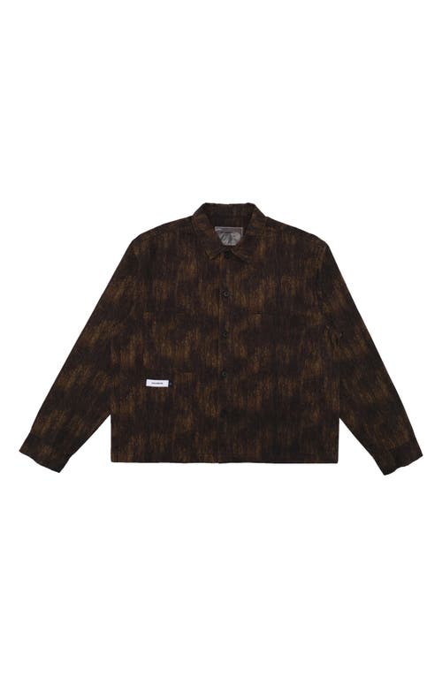 STUDENTS Kennedy Camo Twill Chore Jacket in Brown 