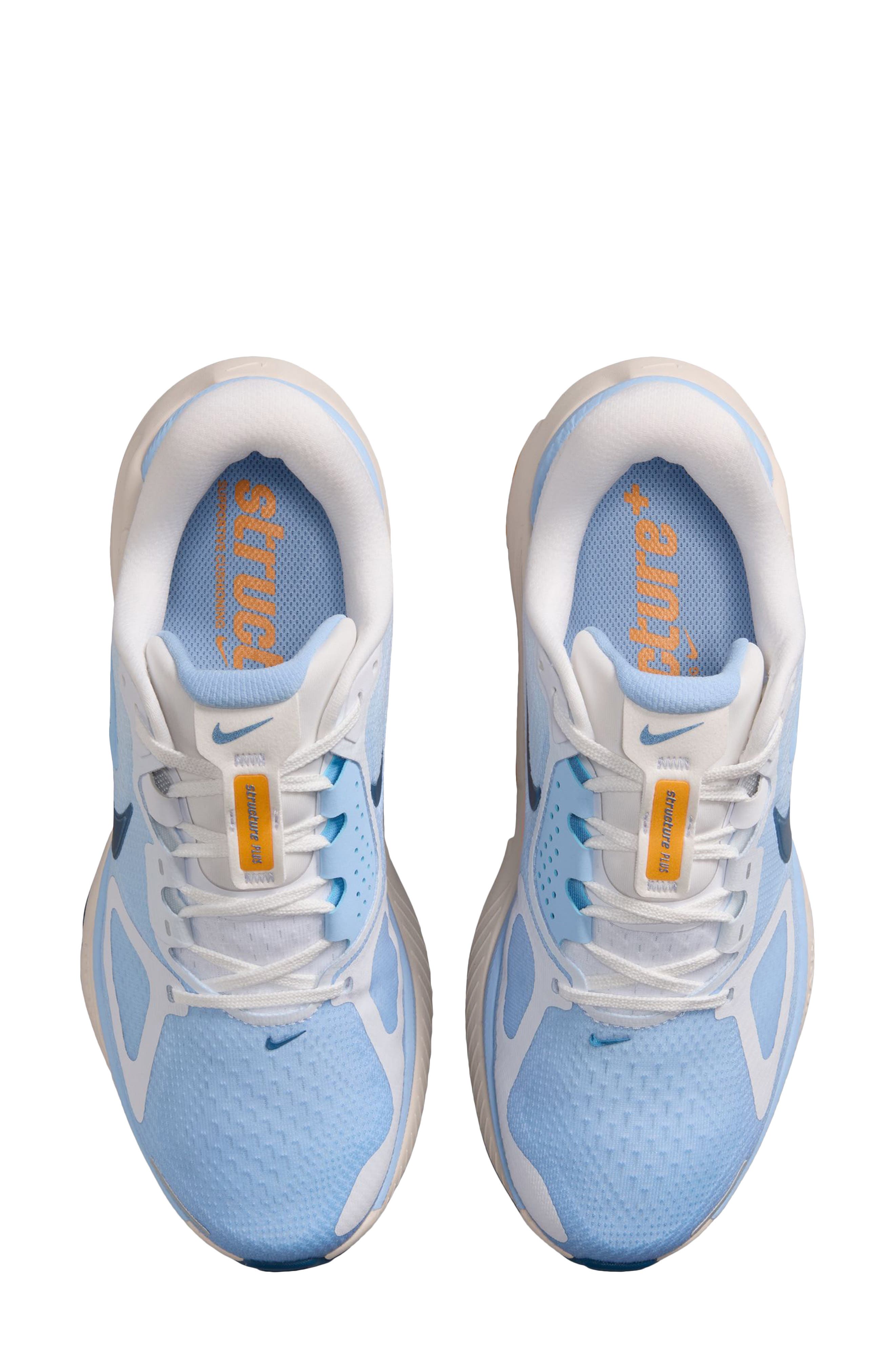 Structure Plus Running Shoe, Alternate, color, WHITE/ MYSTIC NAVY-ALUMINUM