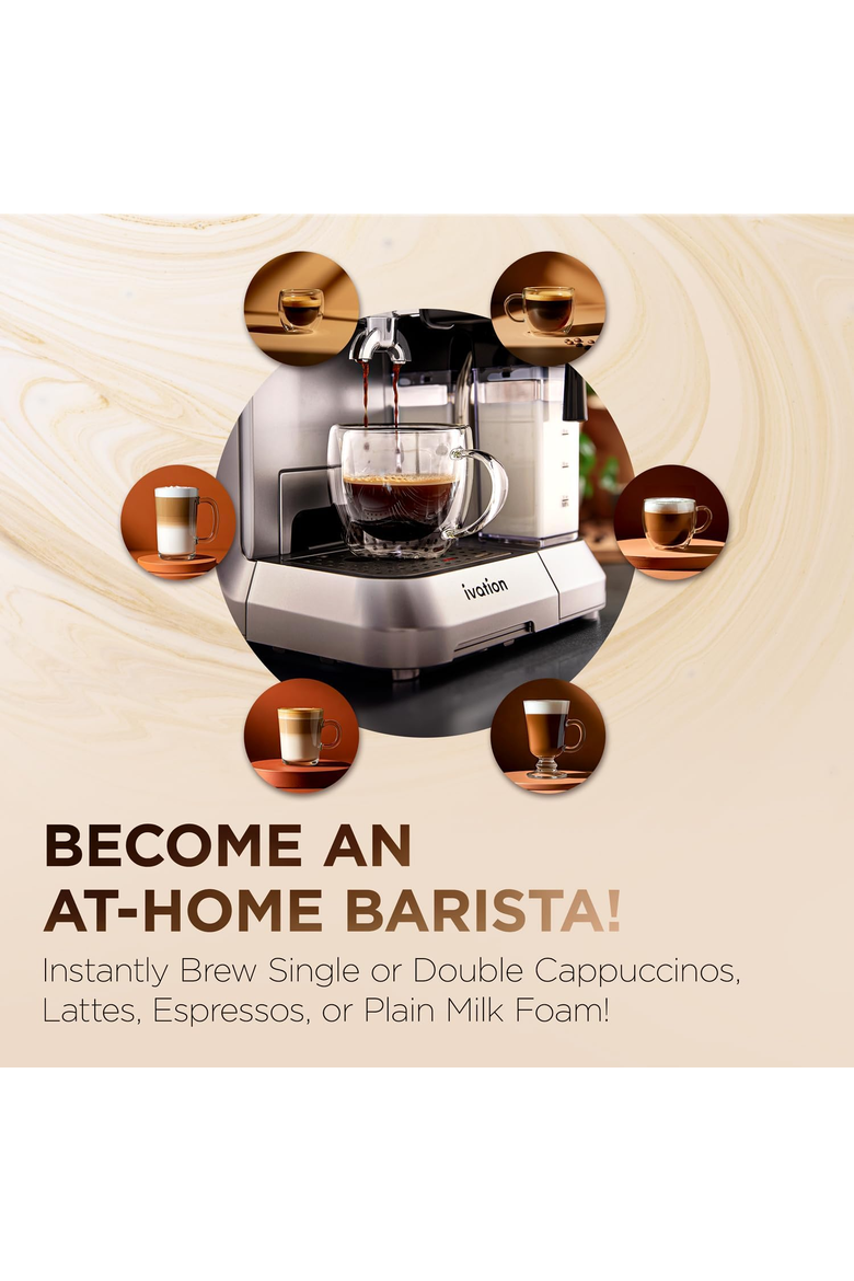Espresso Cappuccino Latte Machine with Milk Frother, 58mm Portafilter, Auto Clean, Grey, Alternate, color, Gray