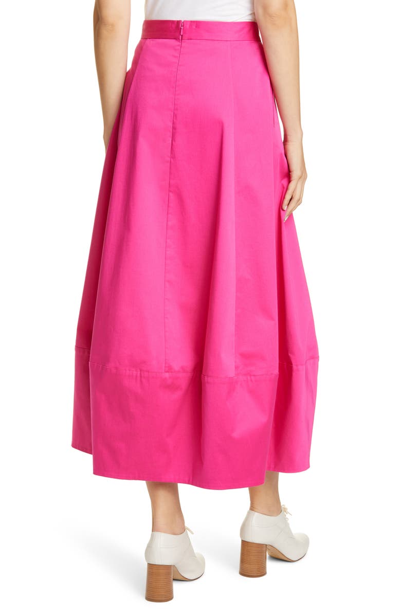 CO Bubble Poplin Midi Skirt, Alternate, color, 