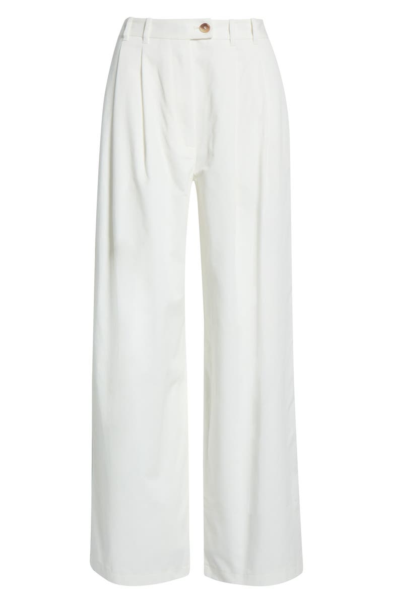 DÔEN Lisa Wide Leg Cotton Pants, Main, color, Salt