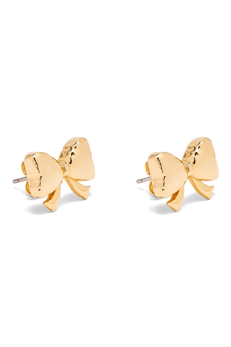 Bow Stud Earrings, Alternate, color, LIGHT ANTIQUE GOLD