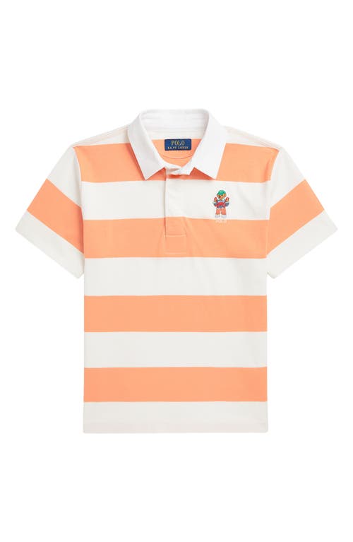 Polo Ralph Lauren Polo Bear Short-sleeve Rugby Shirt In Orange