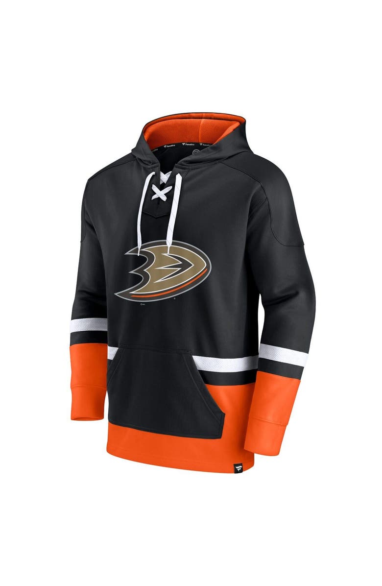 FANATICS Men's Fanatics Branded Black Anaheim Ducks First Battle Power Play Pullover Hoodie, Alternate, color,