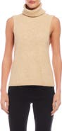 FIFTEEN TWENTY Kelli Rib Sleeveless Turtleneck Sweater