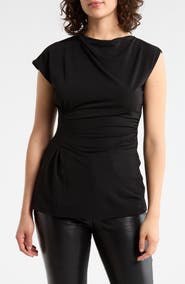 Elodie Asymmetric Draped Top
