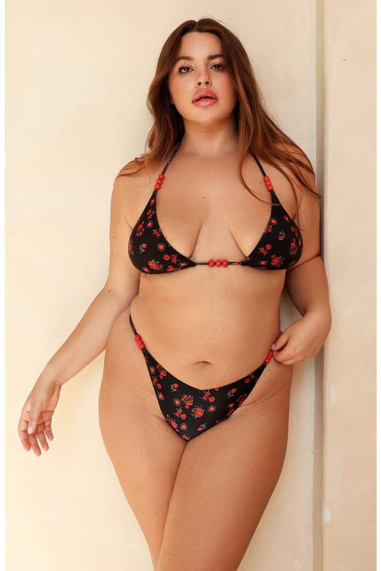 Bali Triangle Bikini Top, Alternate, color, Heartbreaker