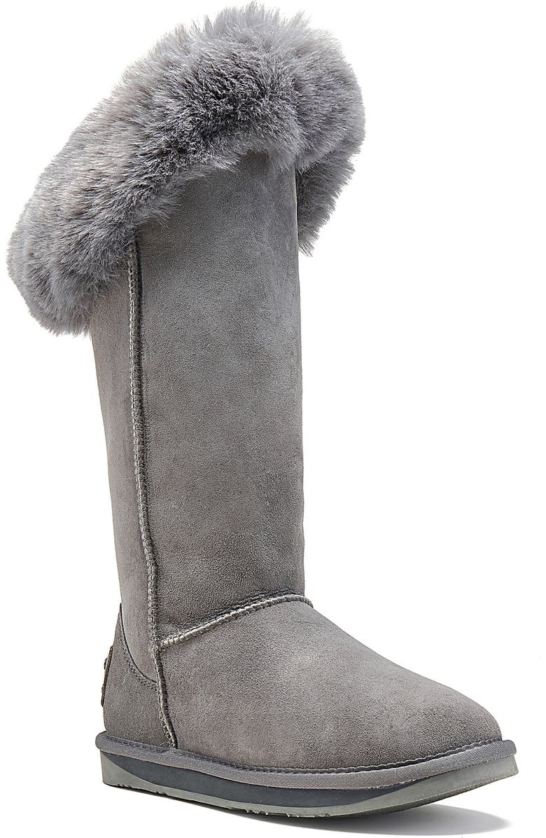 Australia Luxe Collective Foxy Genuine Shearling Tall Boot, Main, color, Gray