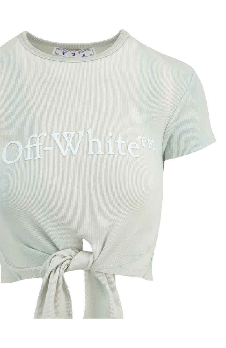 Off-White Laundry Ribbed Knotted T-Shirt, Alternate, color,