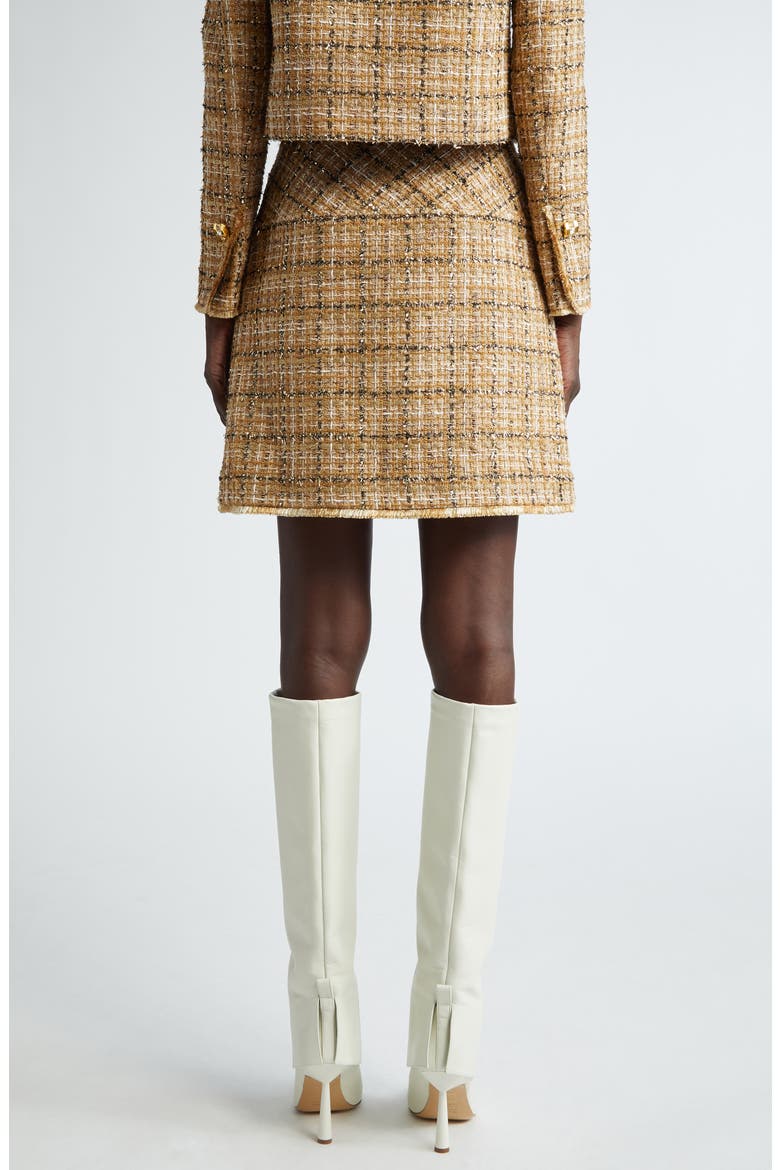 Multiyarn Metallic Tweed Skirt, Alternate, color, GOLD/ CANYON MULTI