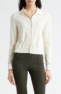 Vince Cotton & Cashmere Blend Tipped Cardigan