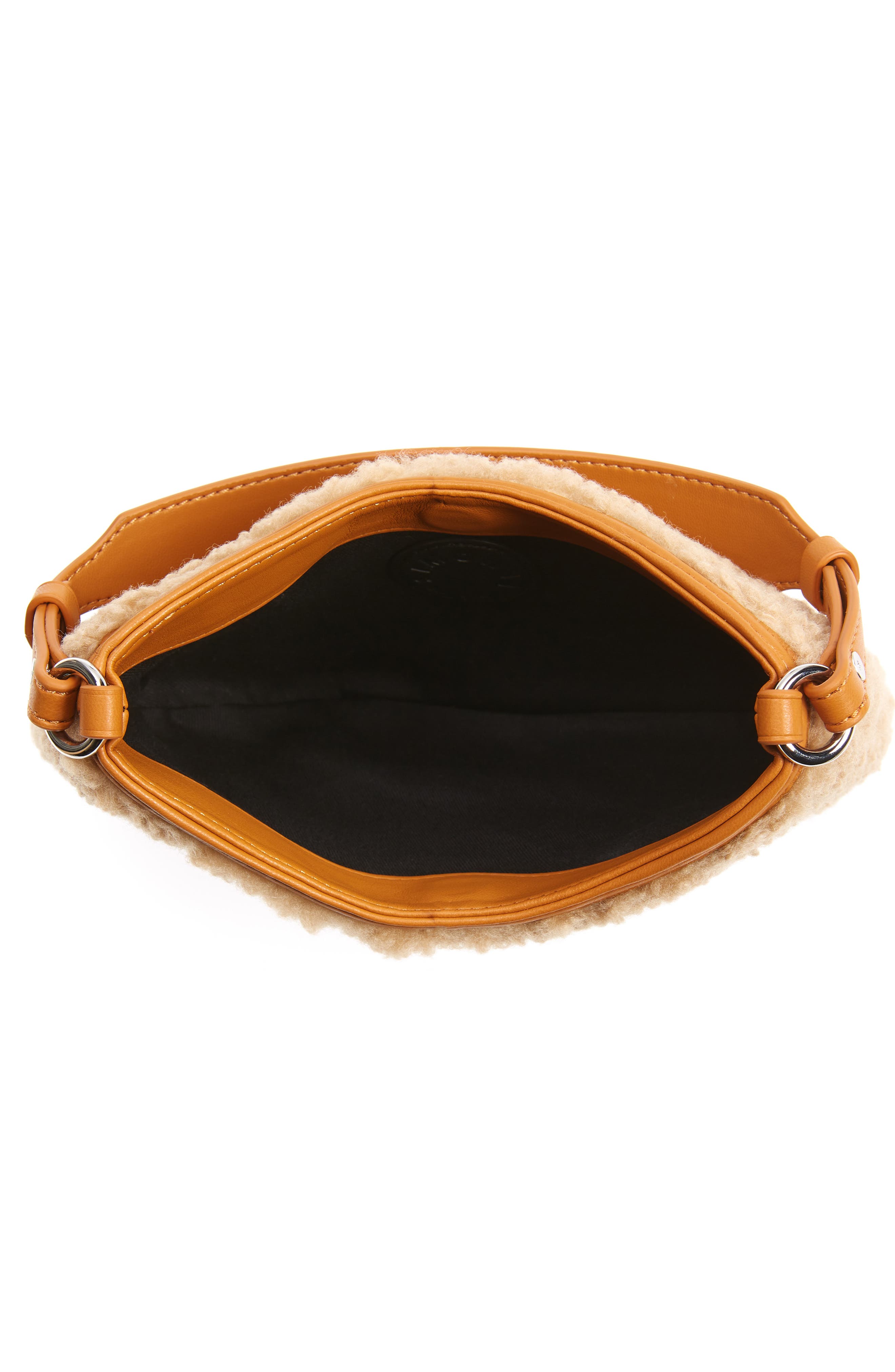 Simon Miller Mini Sasi Faux Shearling Shoulder Bag, Alternate, color, 