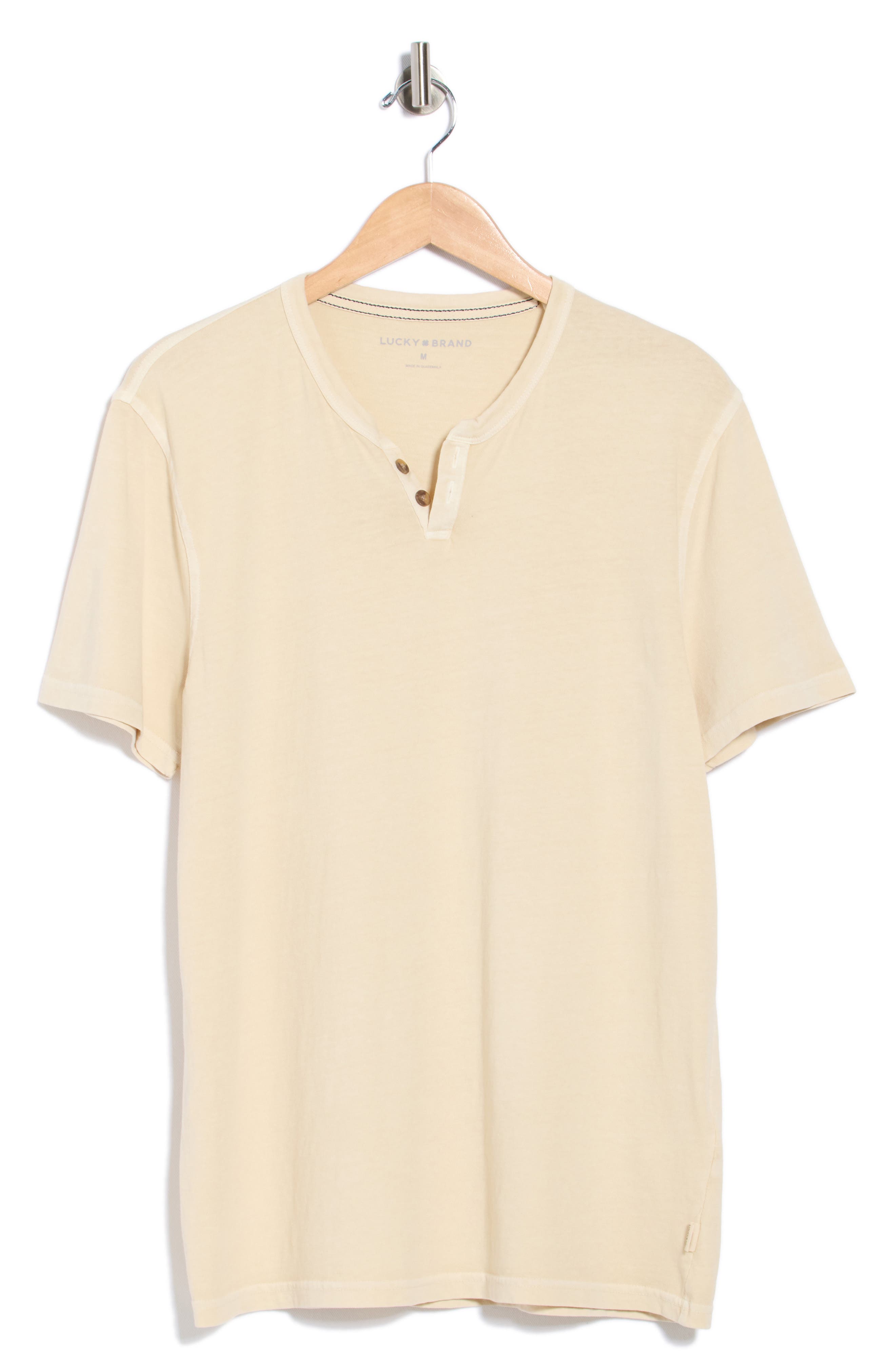 Lucky Brand Burnout Notch Neck T-Shirt