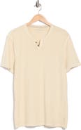 Lucky Brand Burnout Notch Neck T-Shirt