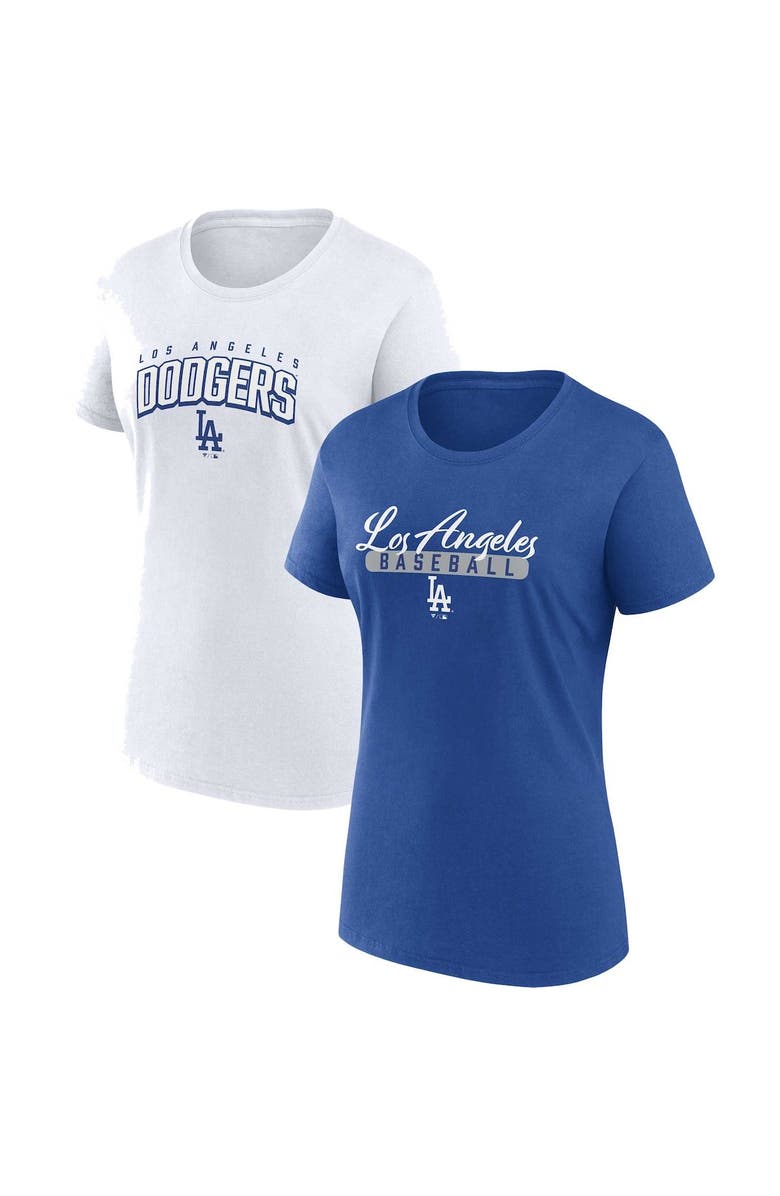 FANATICS Women's Fanatics Branded Royal/White Los Angeles Dodgers Fan T-Shirt Combo Set, Main, color,