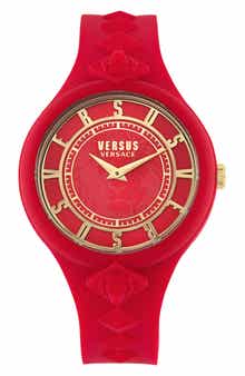 VERSUS Versace Versace Silicone Strap Watch, 39mm & Zip Case