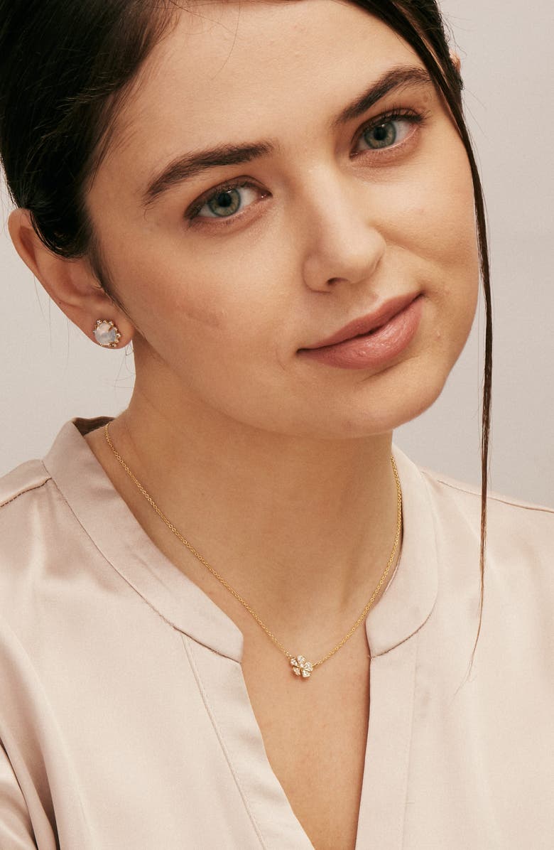 SYNA Flower Necklace, Alternate, color, Diamond