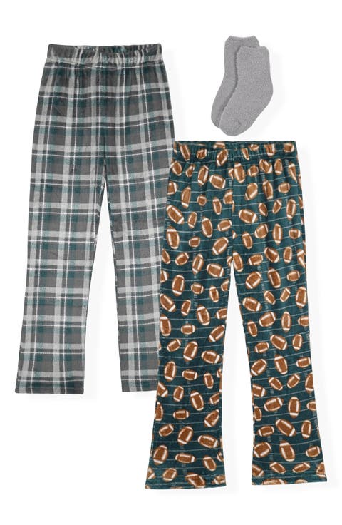 Kids' 2-Pack Pajama Pants with Socks