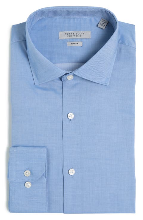 Luxe Slim Fit Solid Dress Shirt