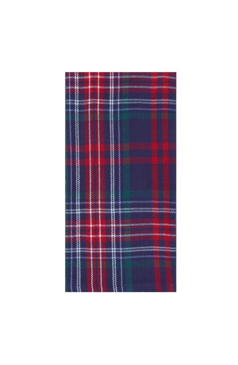 C&F Home 27' X 18" Douglas Plaid Woven Cotton Kitchen Dish Towel Red White and Blue Plaid, Alternate, color, Red