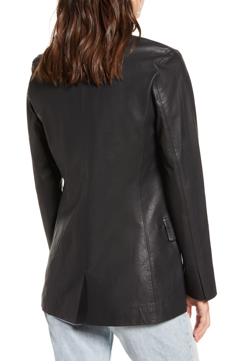 BLANKNYC Faux Leather Blazer, Alternate, color,