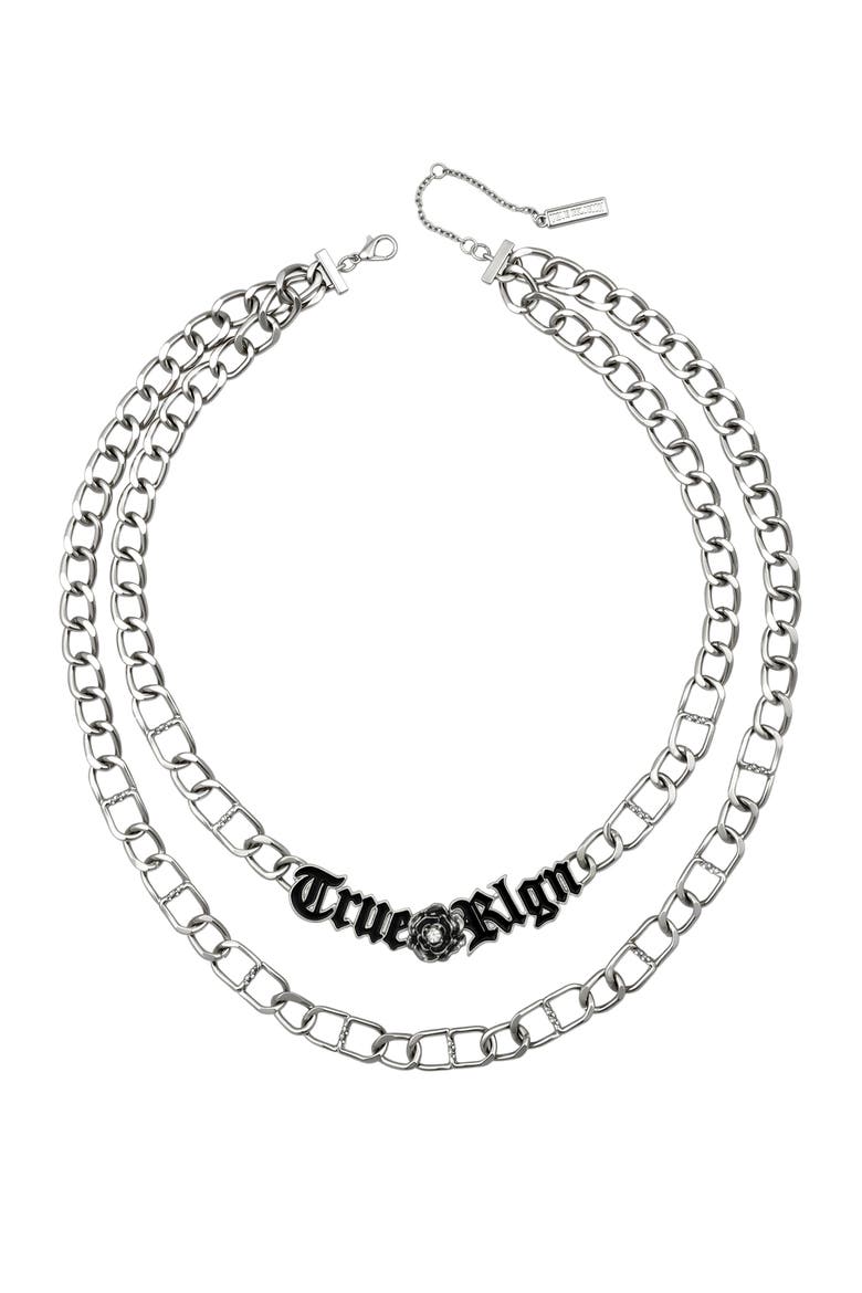 Layered Necklace, Alternate, color, Silver