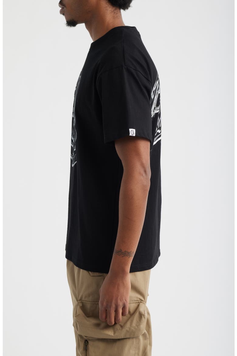 Helmet Sketch Graphic T-Shirt, Alternate, color, BLACK