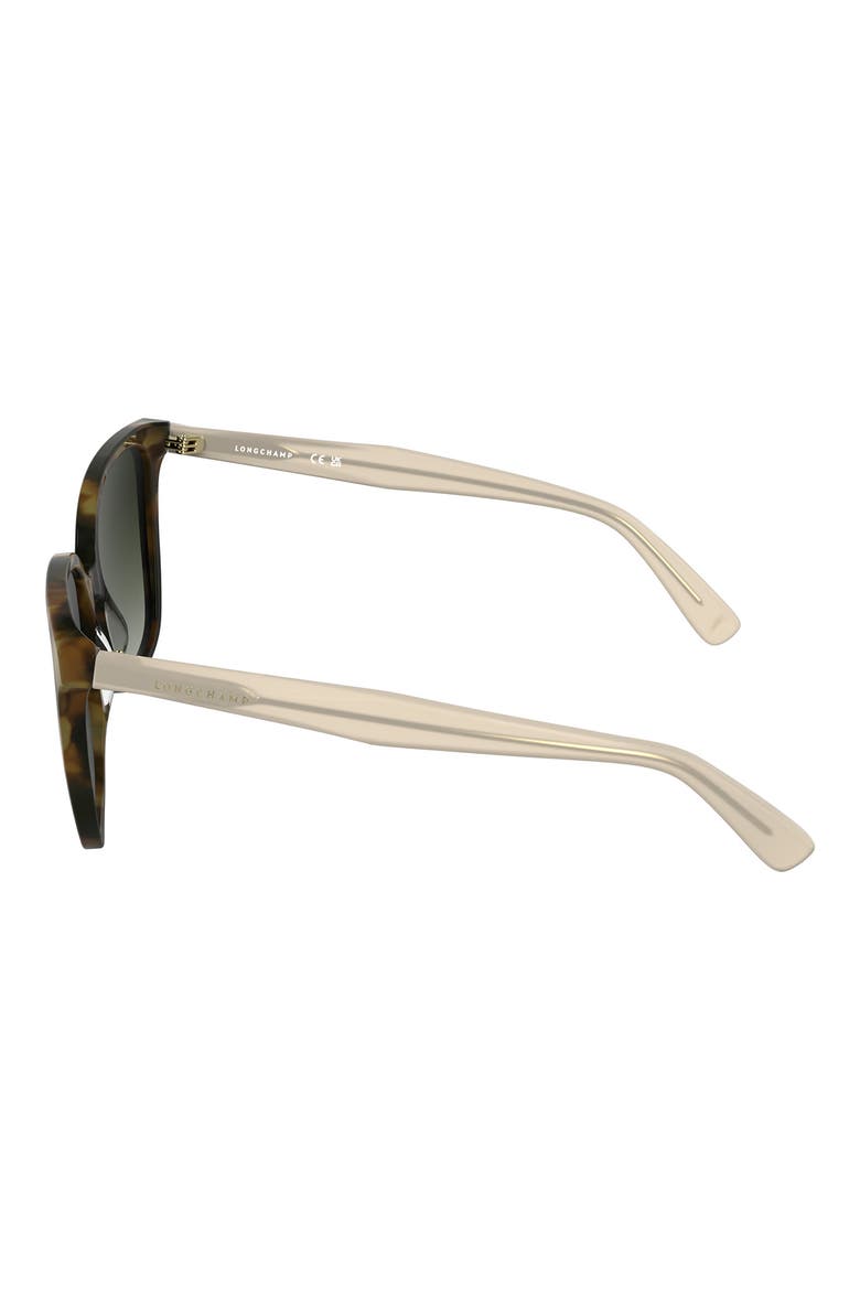 Le Pliage 55mm Gradient Modified Rectangular Sunglasses, Alternate, color, KHAKI HAVANA