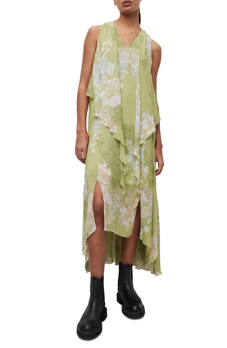 AllSaints Capri Venetia Floral Sleeveless Shift Dress, Alternate, color, 