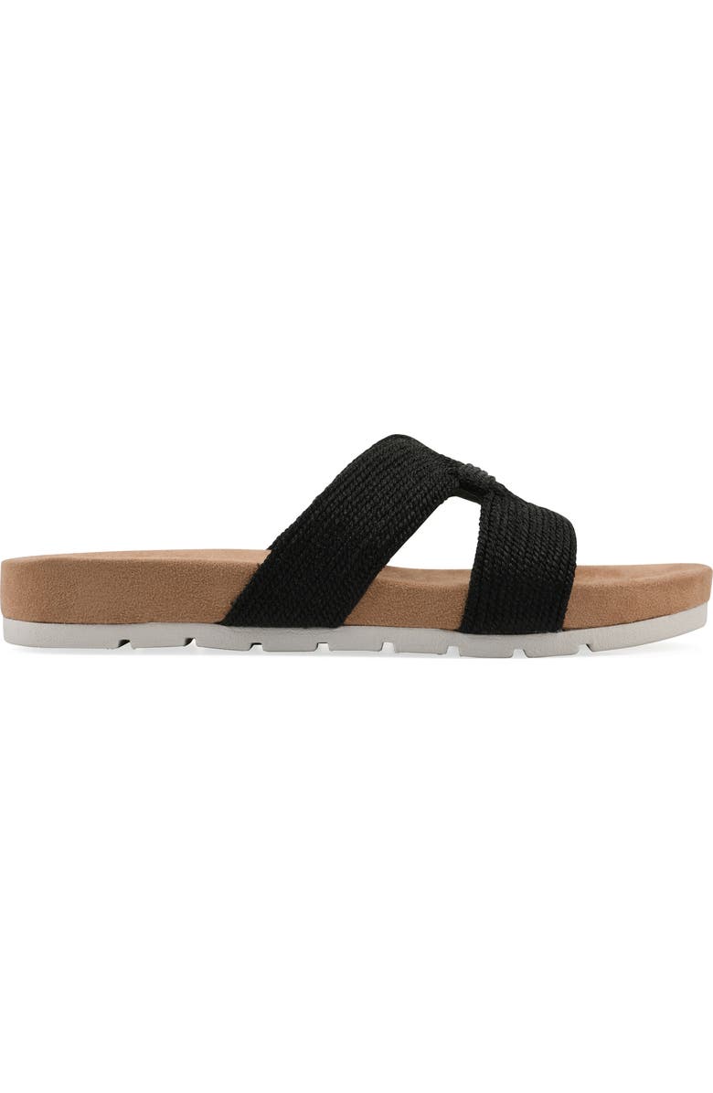 CLIFFS BY WHITE MOUNTAIN Tindra Slide Sandal, Alternate, color, Black Raffia