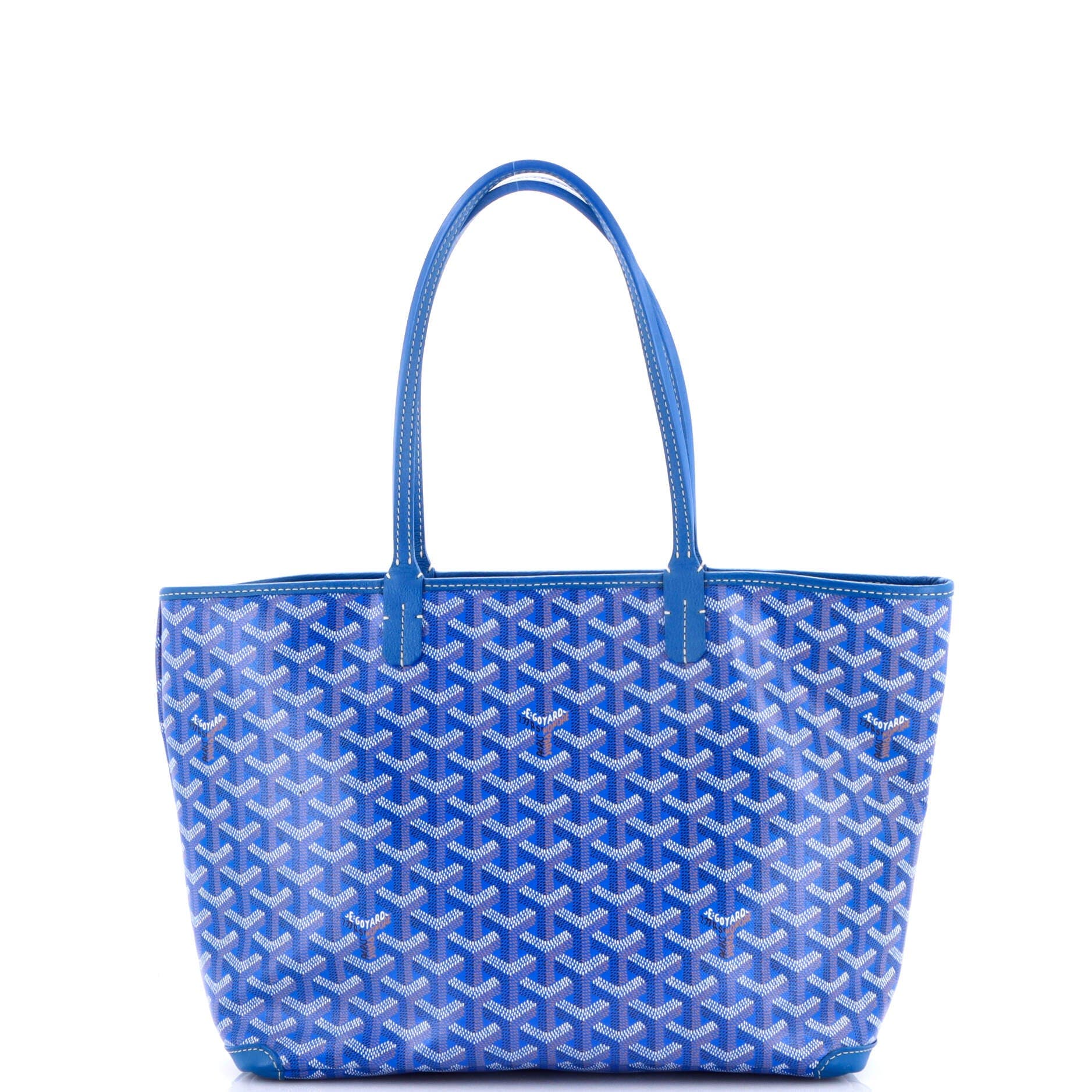 Pre-Owned Goyard Artois Tote Coated Canvas PM, Main, color, Blue