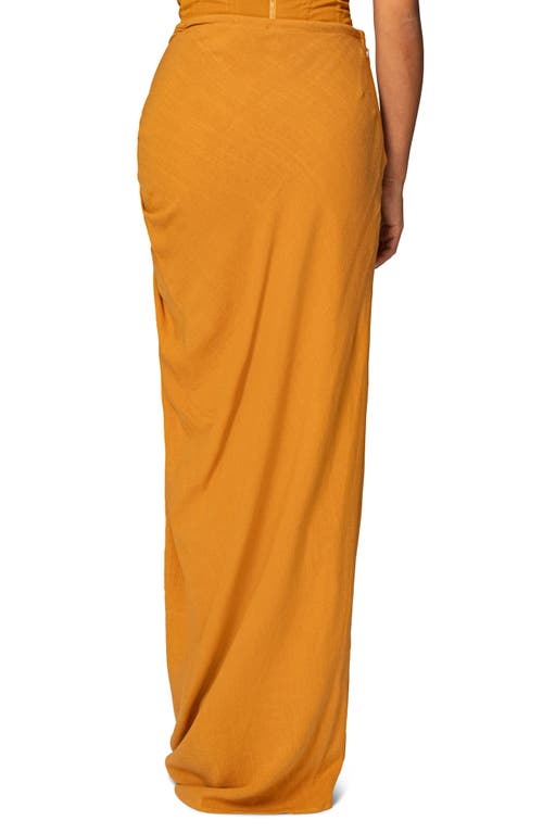 JLUXLABEL JLUXLABEL NOELIA SLIT COTTON & LINEN MAXI SKIRT