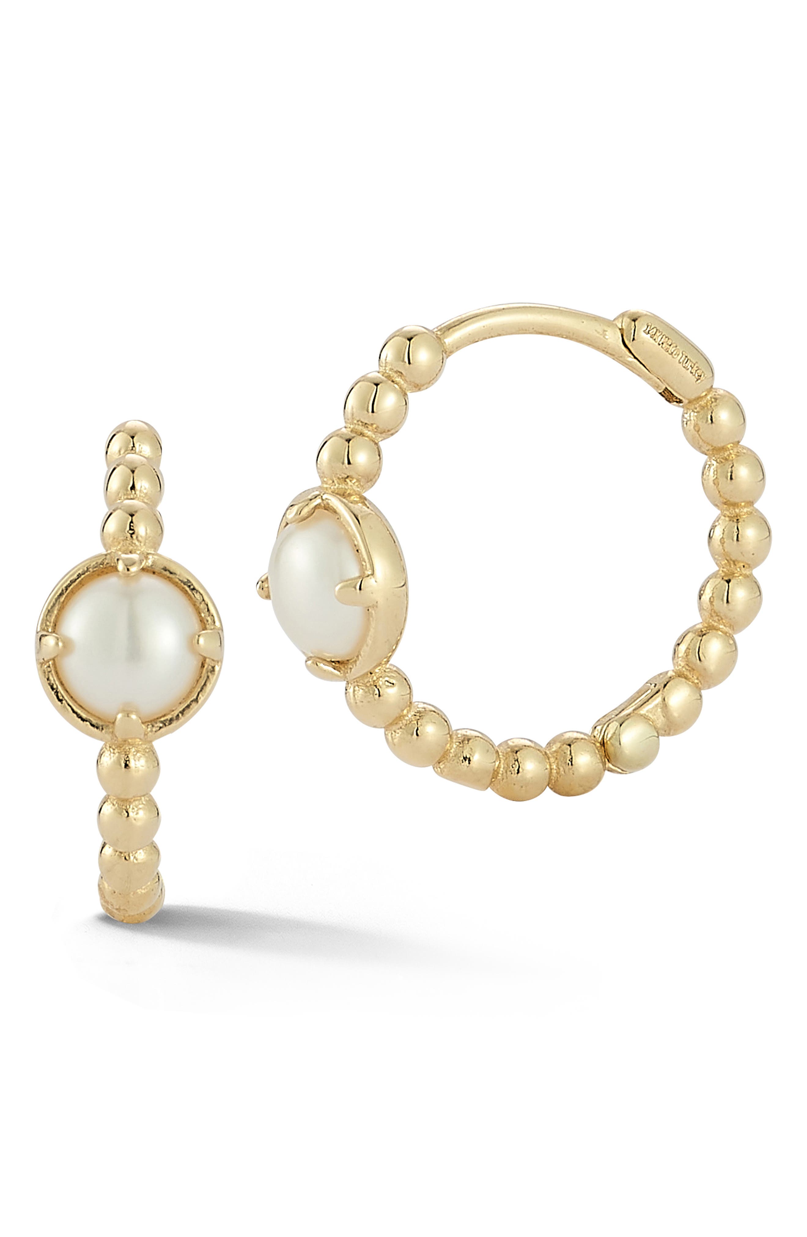 Ember Fine Jewelry Cultured Pearl Huggie Earrings