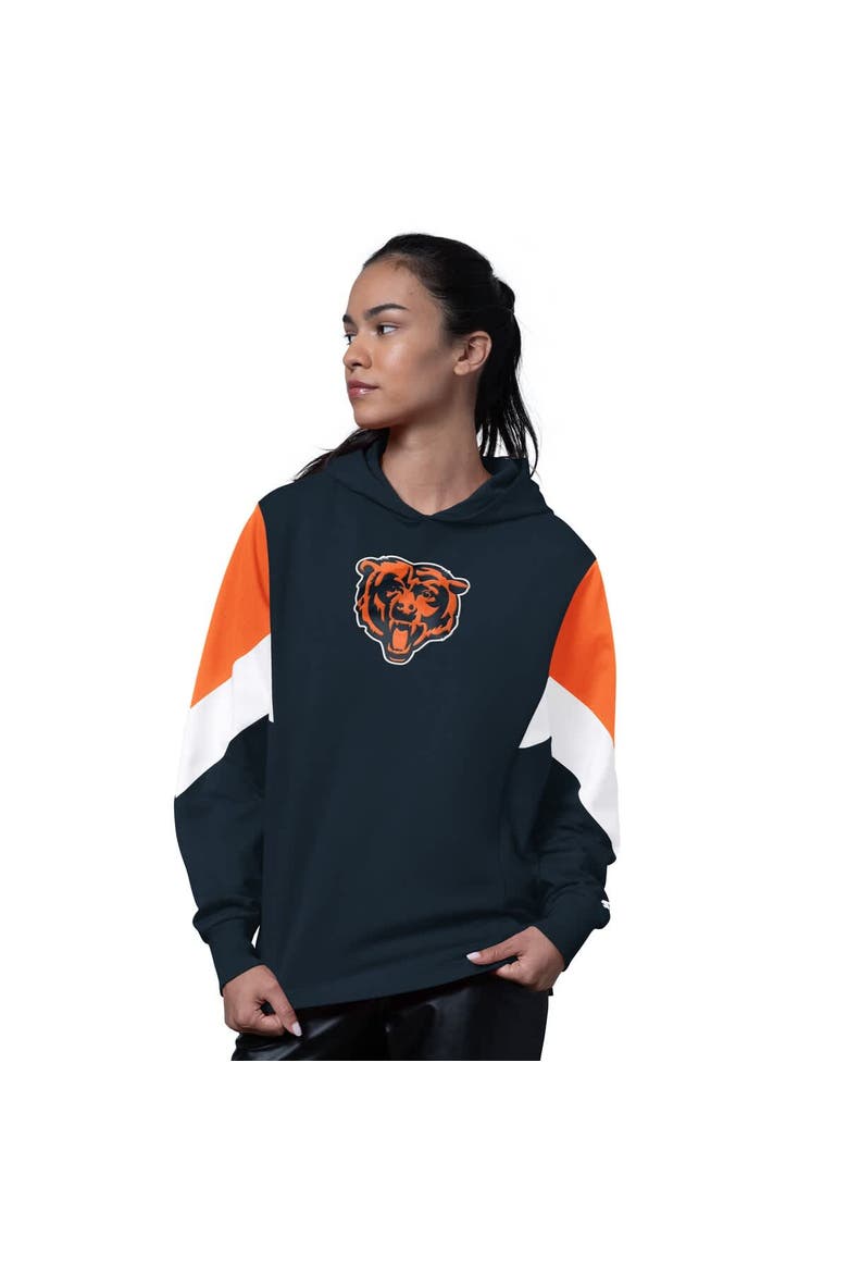 Women's Starter Navy Chicago Bears Scrimmage Hoodie, Main, color, Navy