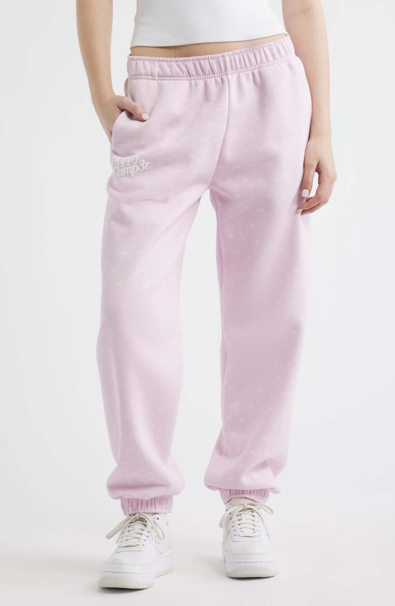 HAPPY CAMP3R Lavender Bloom Joggers, Main, color, Lilac Snow