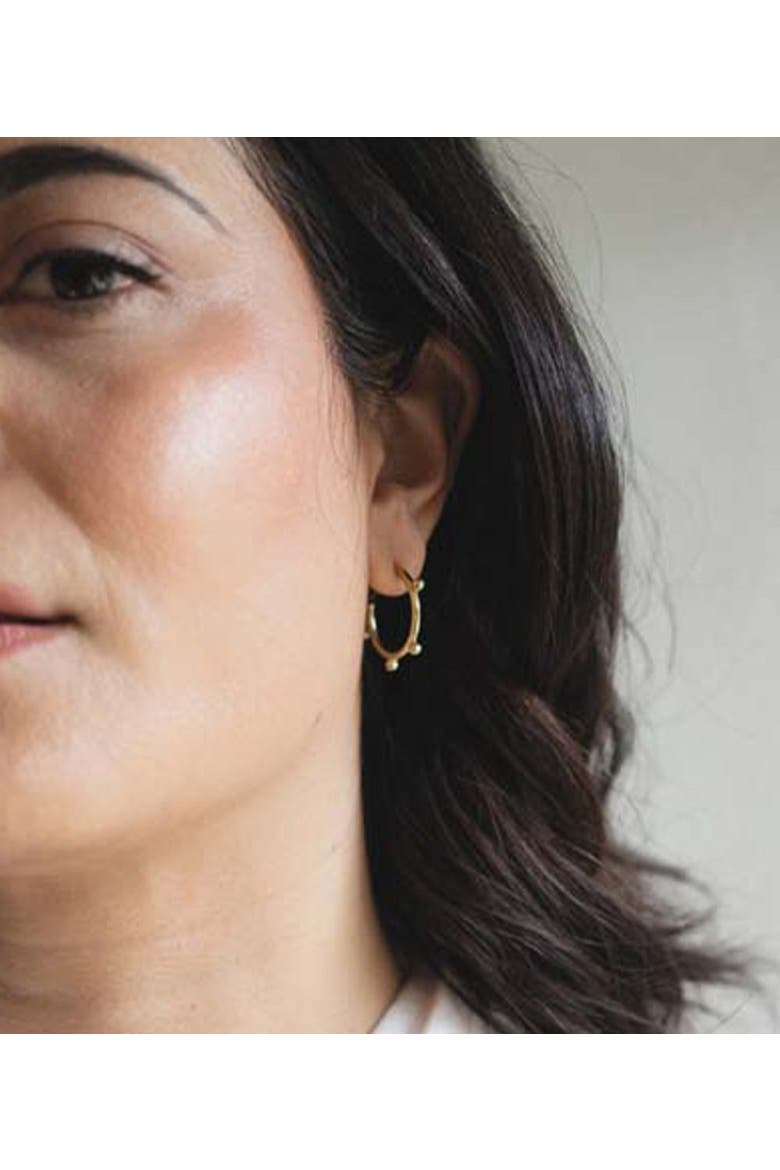 Pari Dot Hoop Earring Set - Set of 2, Alternate, color, Gold