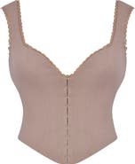 HOUSE OF CB Robyn Lace Trim Corset Top