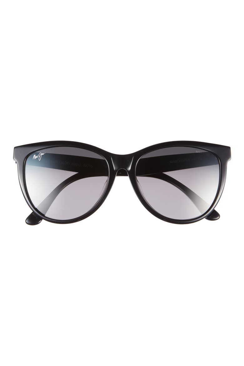 56mm Cat Eye Sunglasses, Main, color, BLACK BLACK GREY