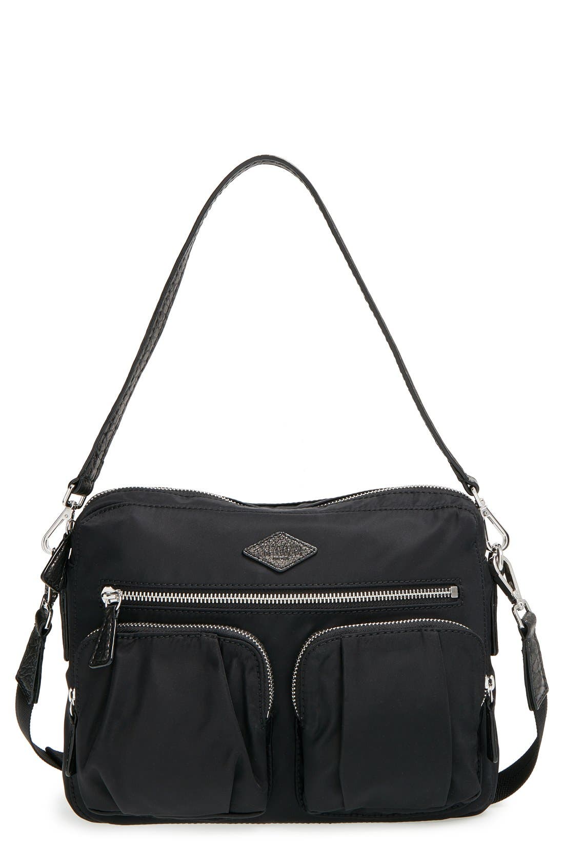 MZ Wallace 'Small Roxy' Bedford Nylon Shoulder Bag, Main, color, 