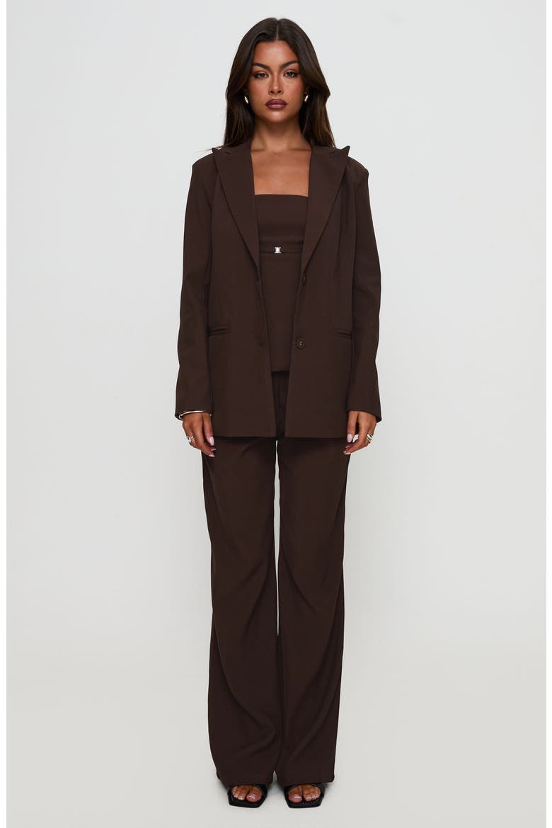 Crowd Pleaser Oversize Blazer, Alternate, color, CHOCOLATE