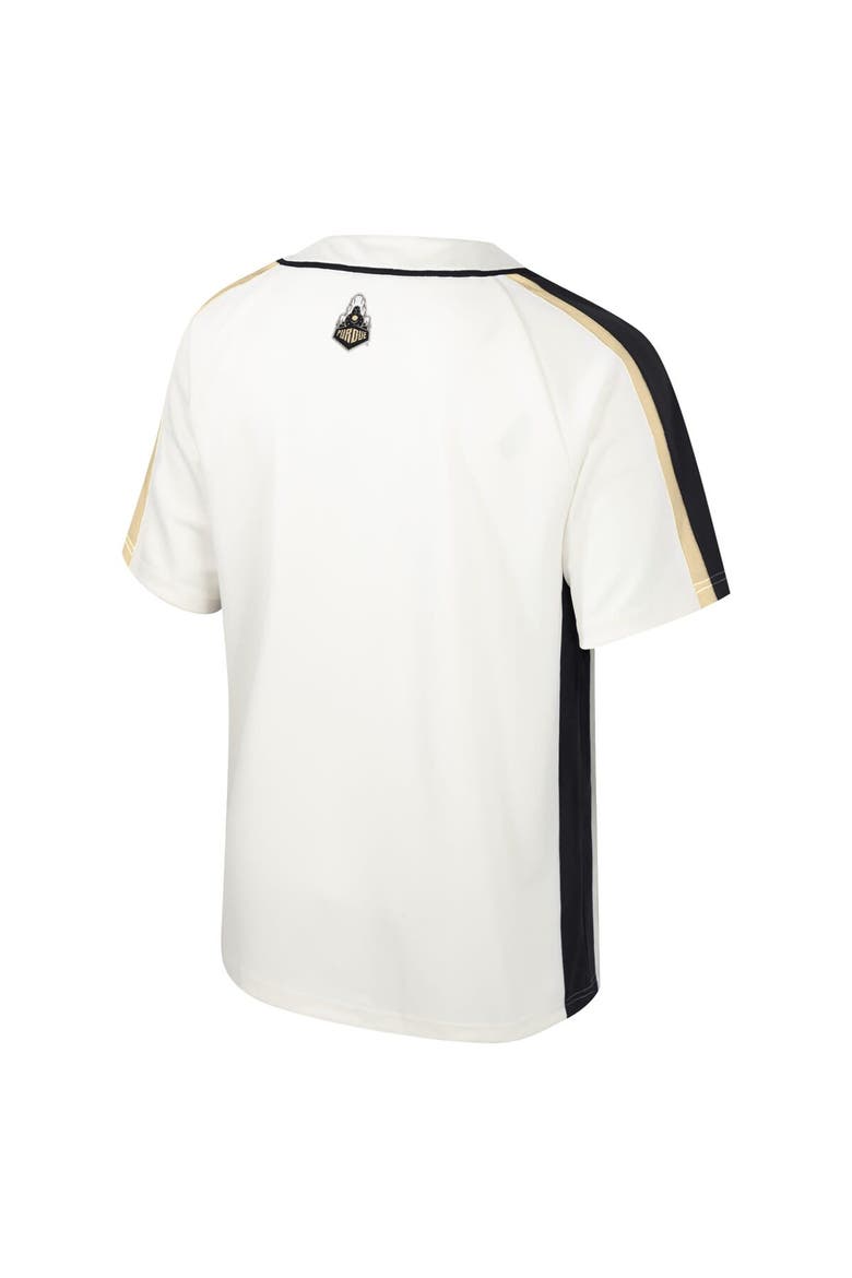 Men's Colosseum Cream Purdue Boilermakers Ruth Button-Up Baseball Jersey, Alternate, color, Cream
