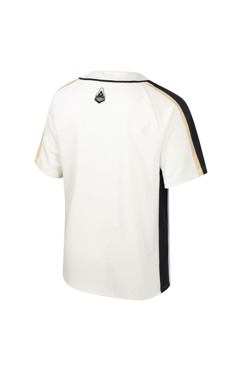 COLOSSEUM Men's Colosseum Cream Purdue Boilermakers Ruth Button-Up Baseball Jersey, Alternate, color,
