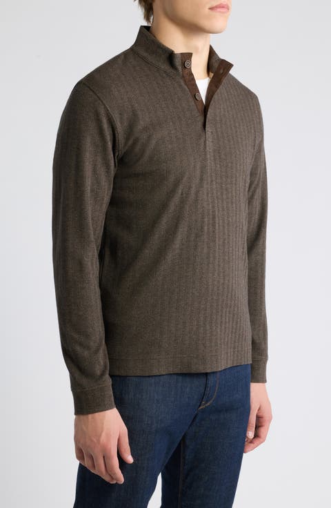 Herringbone Long Sleeve Henley