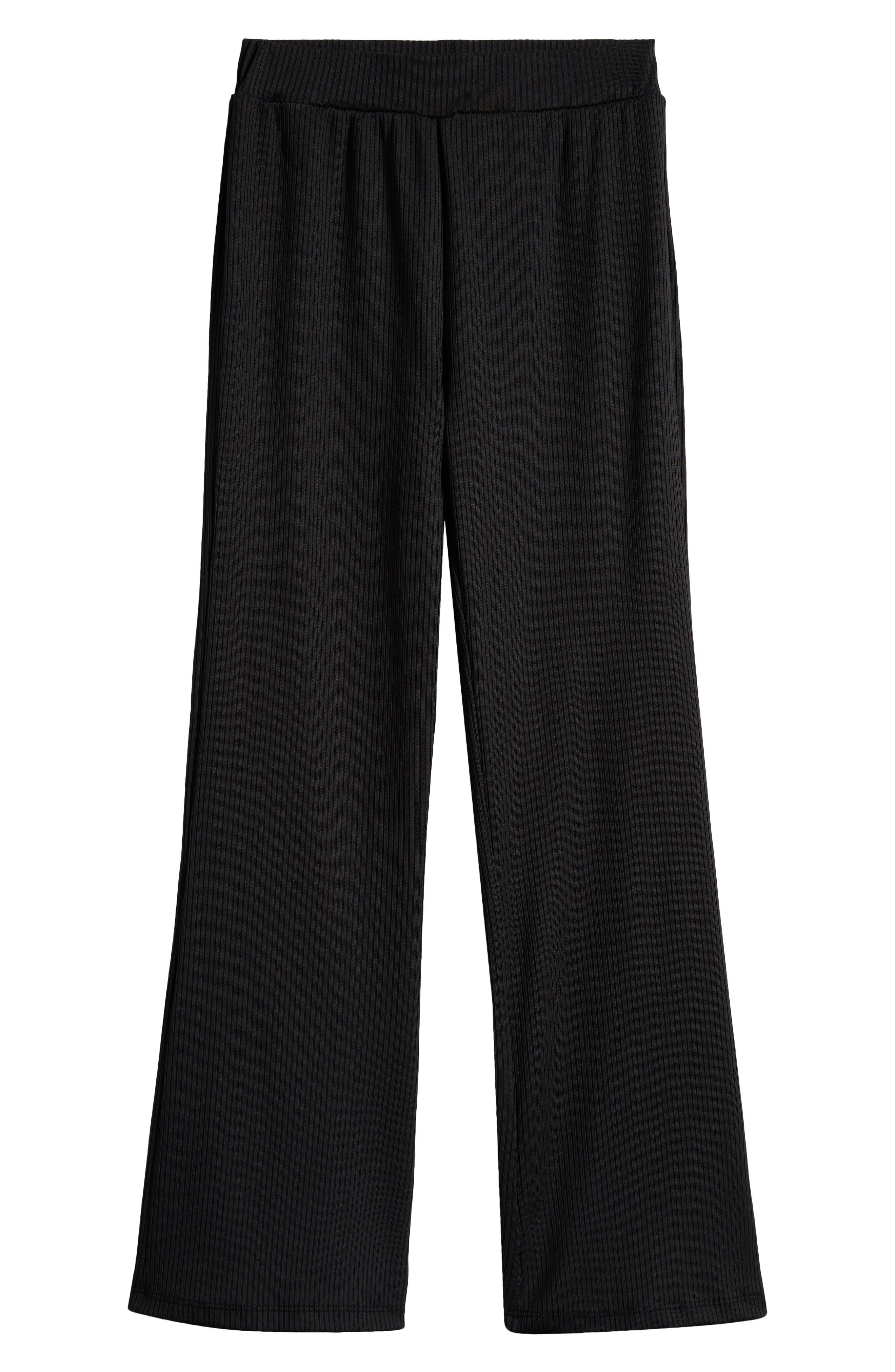 Peek Aren'T You Curious Kids' Pull-On Knit Flare Leg Pants in Black 