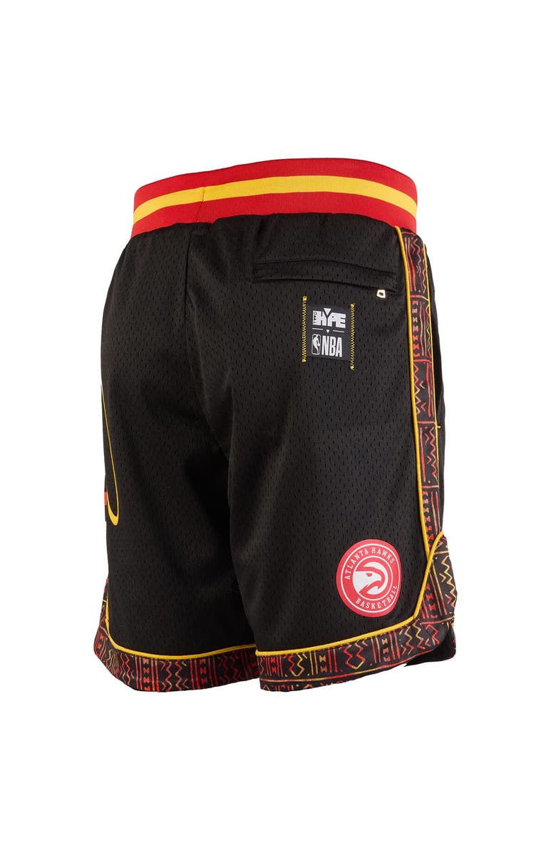 Two Hype Men's NBA x Two Hype  Black Atlanta Hawks Culture & Hoops Collection Premium Mesh Shorts, Alternate, color, 