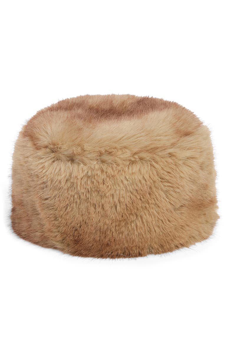 Apparis Margot Faux Fur Pillbox Hat, Main, color, Blonde Mink