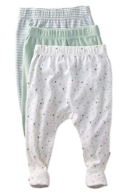 Fallon Footed Organic Cotton Assorted 3-Pack Pants (Baby)